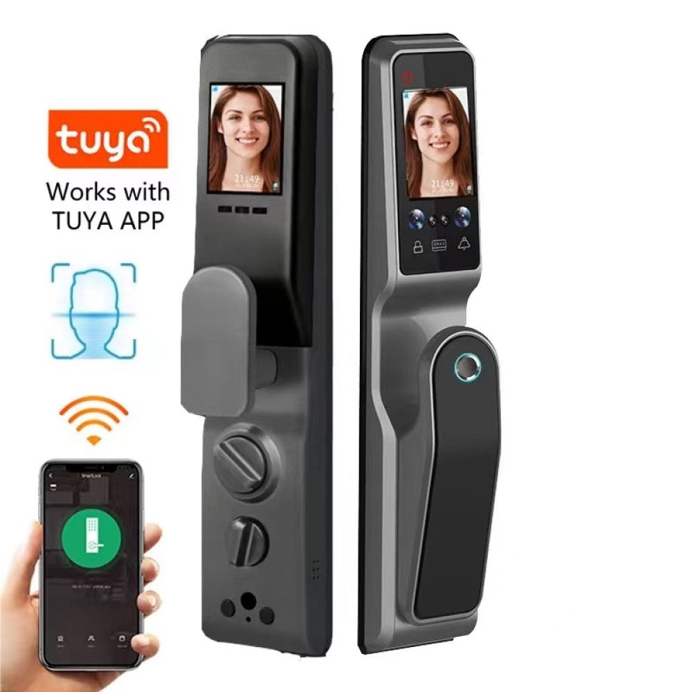 ENERGY- Smart Door Lock Face Recognition Palm Scan Biometric Fingerprint and Remote Wi-Fi App  , Built-in Camera and Doorbell Smart Living and Technology