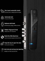 GEOGRAPHY - Smart Door Lock Fingerprint Built-in Camera Doorbell Keyless Entry Passcode Door lock Smart Living and Technology