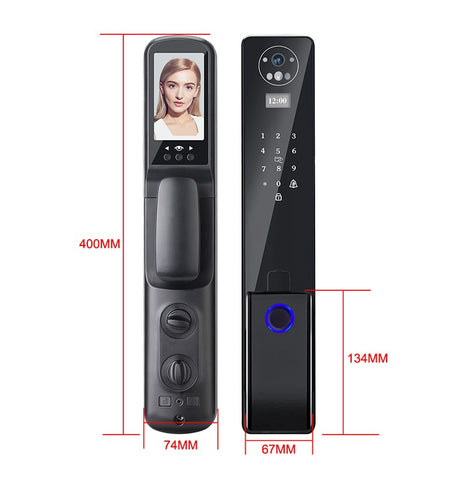 NAY|3D Face recognition smart door lock with video intercom feature biometric fingerprint smart door lock