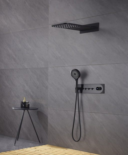 LAVU| Luxury Thermostatic Rainfall Waterfall Complete Shower Set Smart Living and Technology