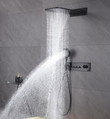 LAVU| Luxury Thermostatic Rainfall Waterfall Complete Shower Set Smart Living and Technology