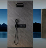 LAVU| Luxury Thermostatic Rainfall Waterfall Complete Shower Set Smart Living and Technology