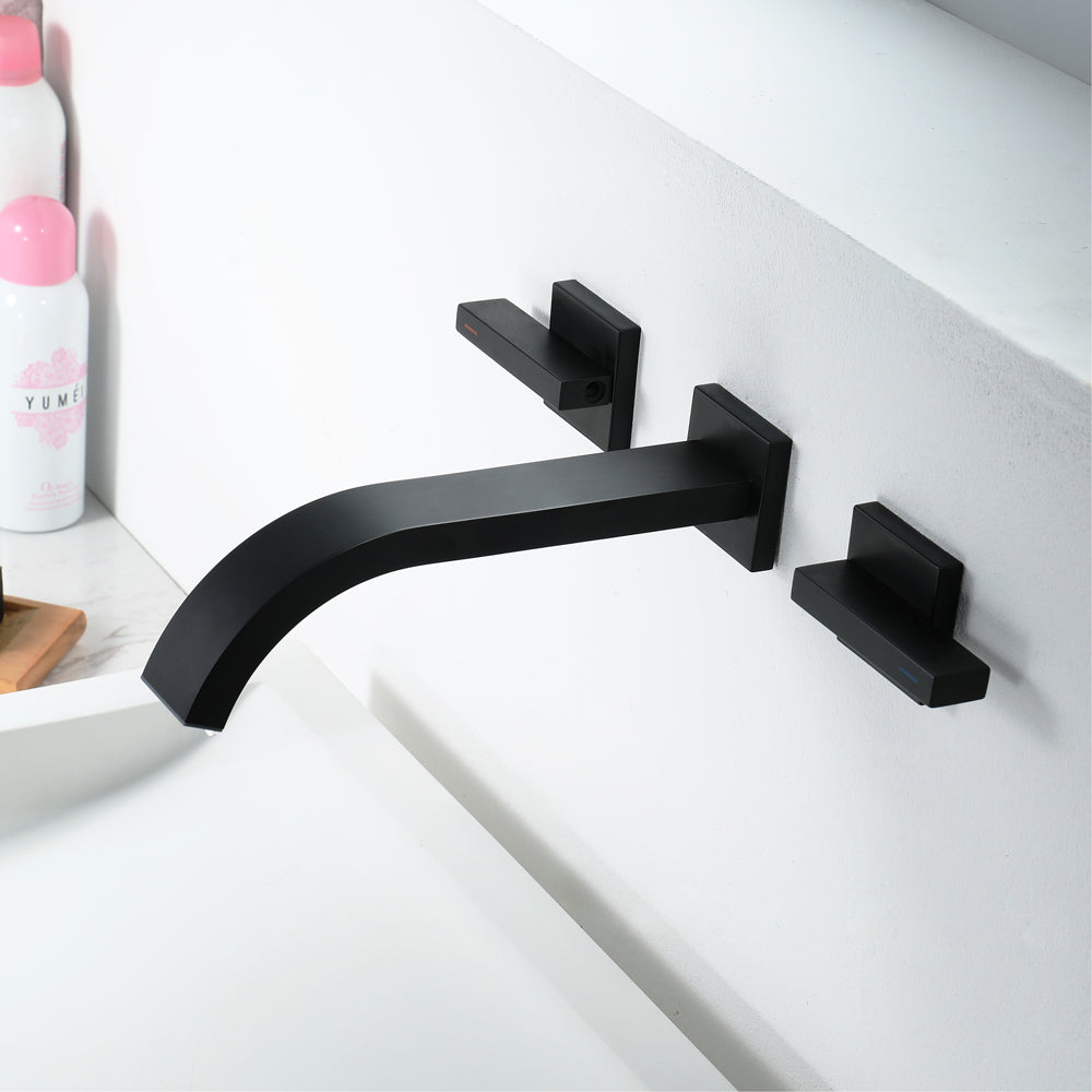 MARO| Wall Mounted Dual Handles Bathroom Sink Faucet Smart Living and Technology