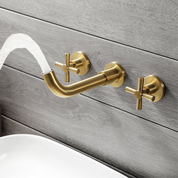MAYA| Brushed Gold Wall mounted Bathroom Faucets Concealed Washing Basin Faucet Smart Living and Technology