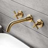 MAYA| Brushed Gold Wall mounted Bathroom Faucets Concealed Washing Basin Faucet Smart Living and Technology