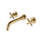 MAYA| Brushed Gold Wall mounted Bathroom Faucets Concealed Washing Basin Faucet Smart Living and Technology