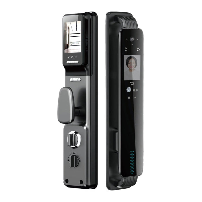 PASSION BLACK-Smart Entry Door Lock Built-in Camera App Control Push the Bell Instant notification Auto Capture Feature Smart Living and Technology