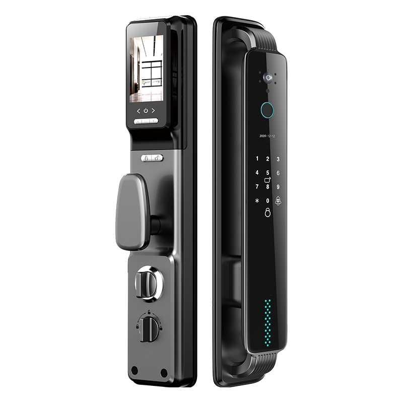 PASSION BLACK-Smart Entry Door Lock Built-in Camera App Control Push the Bell Instant notification Auto Capture Feature Smart Living and Technology