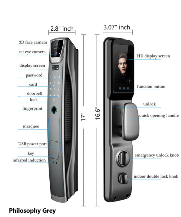 Face Recognition Smart Door Lock - Camera Fingerprint, Wifi and Mobile App  Camera Door Lock and Fingerprint Door Lock – The Connected Shop