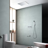 Queen Creek  "12x"12 LED Pressure Balanced  LED Rain Shower System - Available in Black & Chrome Smart Living and Technology