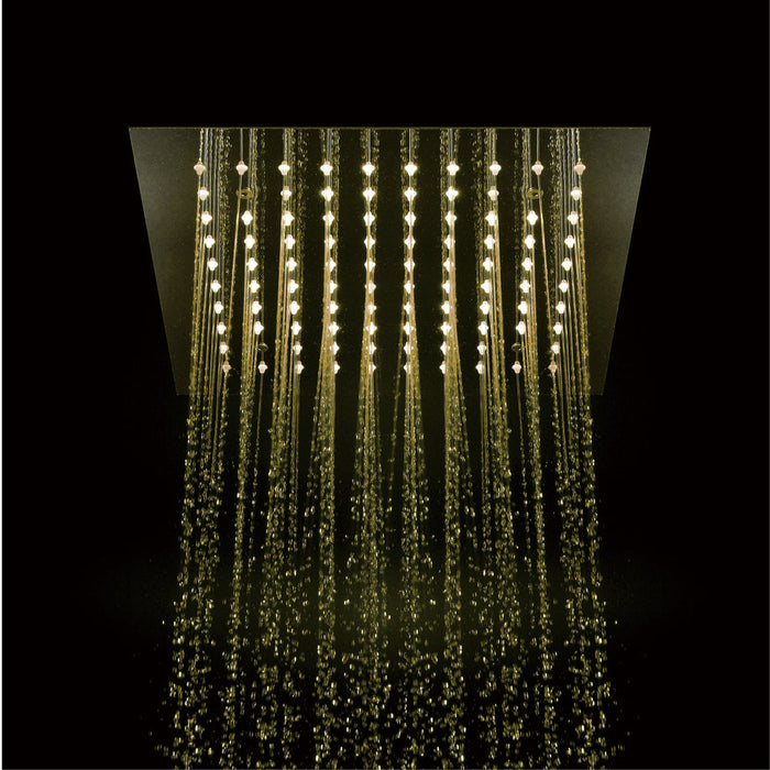 Queen Creek  "12x"12 LED Pressure Balanced  LED Rain Shower System - Available in Black & Chrome Smart Living and Technology