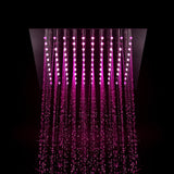 Queen Creek  "12x"12 LED Pressure Balanced  LED Rain Shower System - Available in Black & Chrome Smart Living and Technology