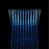 Queen Creek  "12x"12 LED Pressure Balanced  LED Rain Shower System - Available in Black & Chrome Smart Living and Technology