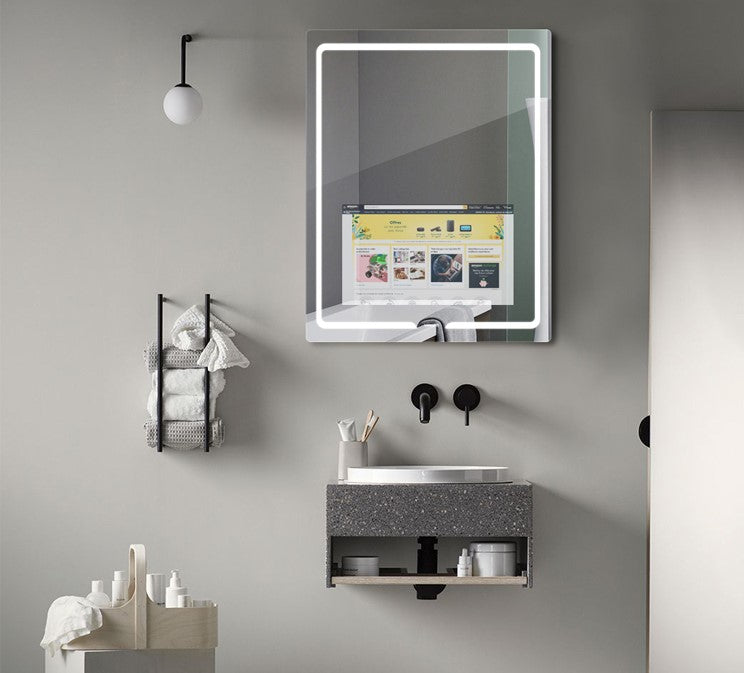 REEF Smart LED Bathroom Mirror Built-in TV screen Android Wi-Fi Bluetooth Intelligent bathroom mirror