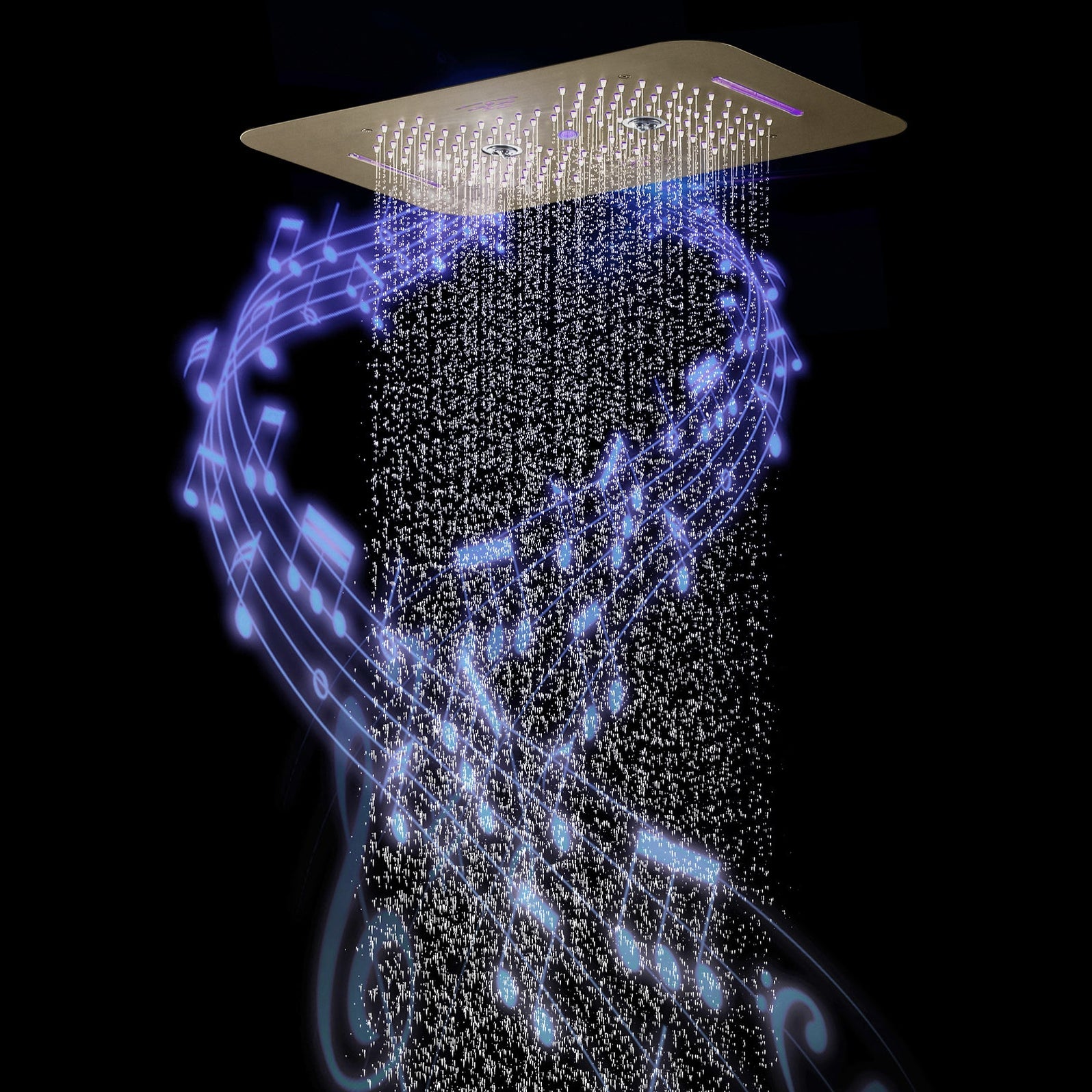 RENO 23" Ceiling Mounted Complete LED Music Shower System — Smart Living and Technology