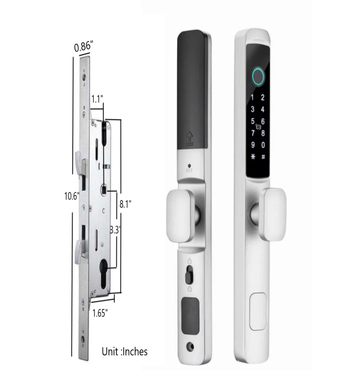 SLIM| Smart Biometric Fingerprint Door Lock Keyless Entry Door Lock Wi-Fi Door Lock Sliding Door Lock Smart Living and Technology