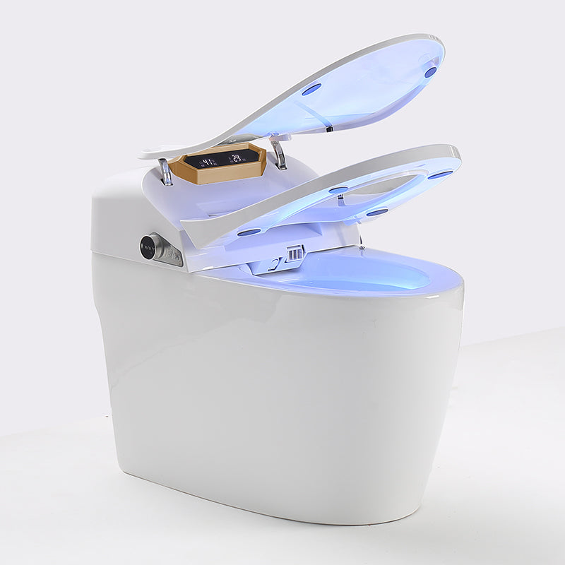 SLTQ9 Smart Luxury Toilet  White Gold Finished with Digital Display & Remote Control Smart Living and Technology