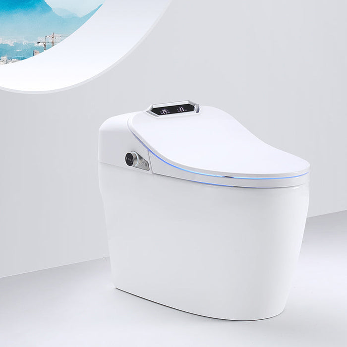 SLTQ9 Smart Luxury Toilet  White Gold Finished with Digital Display & Remote Control Smart Living and Technology