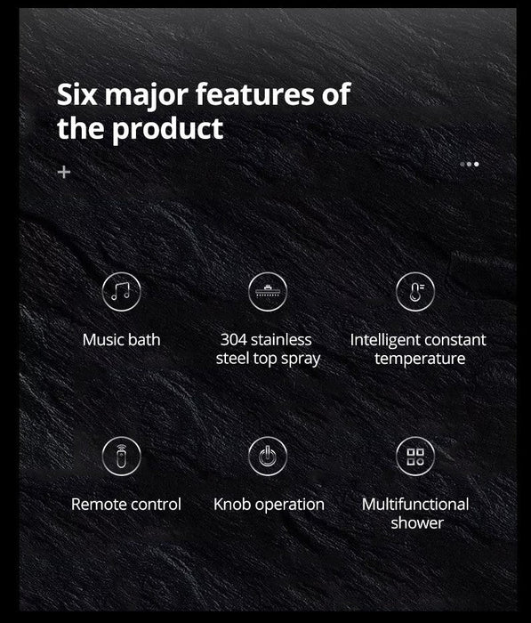 Sedona 15"x"15 Luxury Thermostatic LED Bluetooth Music Shower Set with Rain,Waterfall & Mist Spray Functions. Smart Living and Technology
