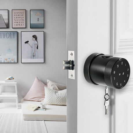 Smart Door Knob Lock Biometric Fingerprint with Passcode Keypad , Card ,Mobile App and Mechanical key Smart Living and Technology