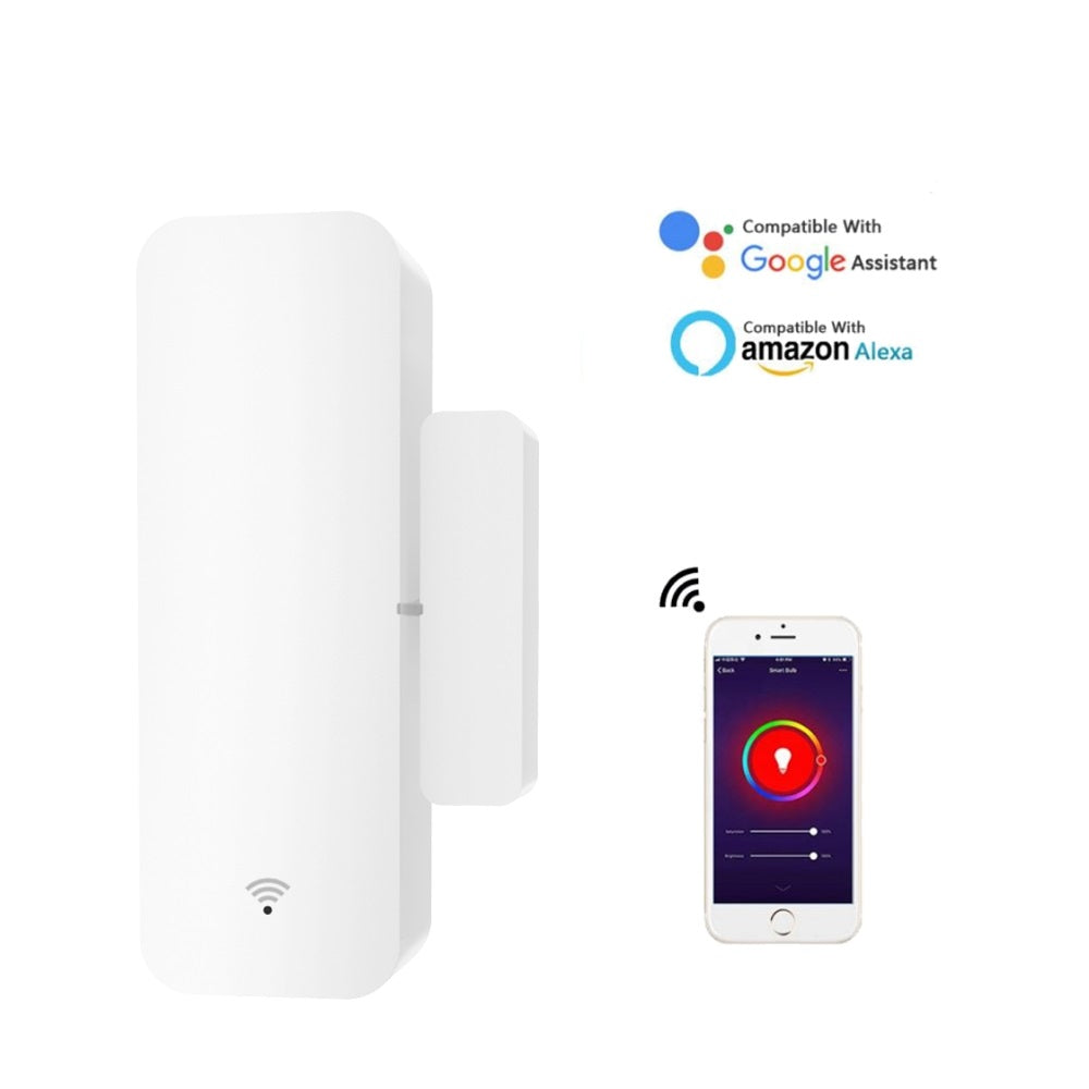Smart Door Window Wi-Fi Sensor Compatible with Alexa, Google Assistance, Smart Life App Smart Living and Technology