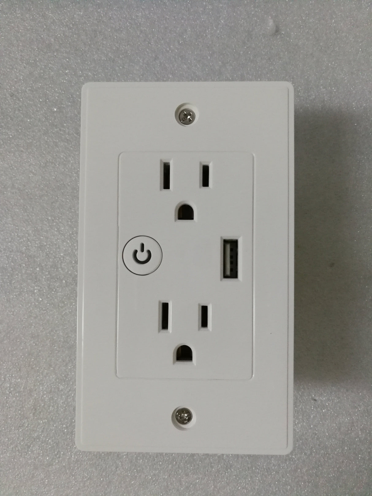 Smart Wi-Fi  In Wall Outlet one USB Port 2 independent Sockets Work with Alexa, Google Assistant, App Control Smart Living and Technology