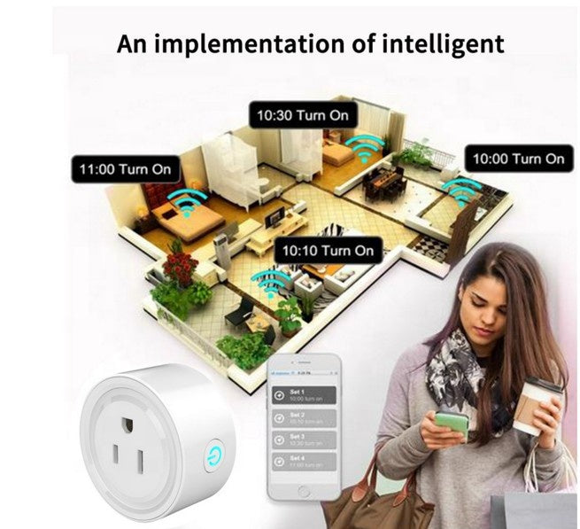 Smart Wi-Fi Plug Mini Work With Alexa and Google Home, Take Full Control of your home Timer and Schedule, 2.4GHZ Wi-Fi Only Smart Living and Technology