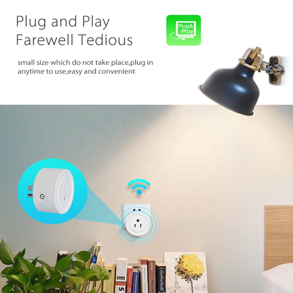 Smart Wi-Fi Plug Mini Work With Alexa and Google Home, Take Full Control of your home Timer and Schedule, 2.4GHZ Wi-Fi Only Smart Living and Technology