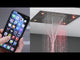 Sedona 16"x"16" Luxury Thermostatic LED Bluetooth Music Shower Set with Rain,Waterfall & Mist Spray Functions.